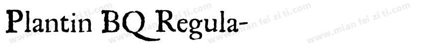 Plantin BQ Regula字体转换